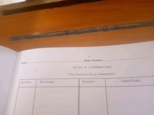 WAEC GCE Food and Nutrition Practical Questions